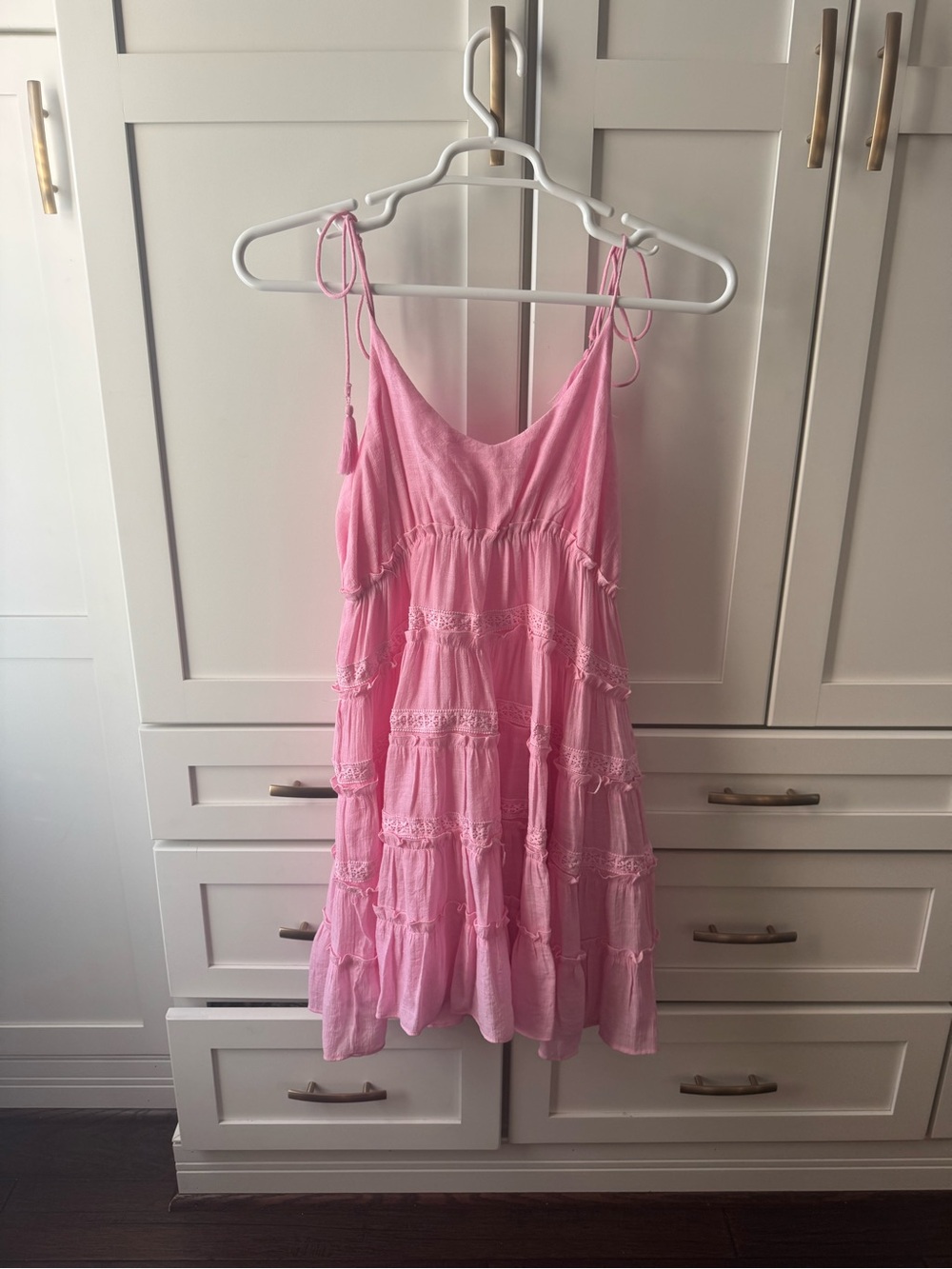 Pink Tie-Shoulder Sundress - Picture 3 of 5